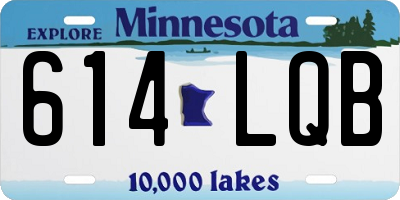 MN license plate 614LQB