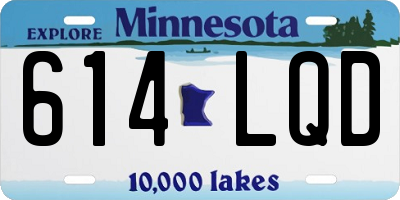 MN license plate 614LQD