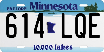 MN license plate 614LQE