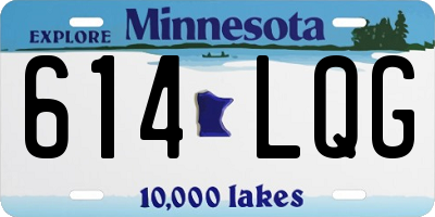 MN license plate 614LQG