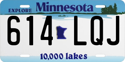 MN license plate 614LQJ