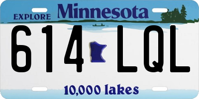 MN license plate 614LQL