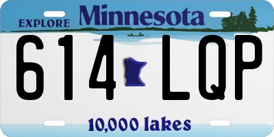 MN license plate 614LQP