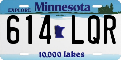 MN license plate 614LQR