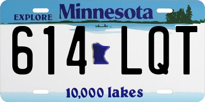 MN license plate 614LQT