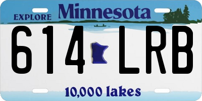 MN license plate 614LRB