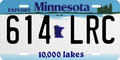 MN license plate 614LRC