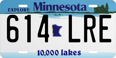 MN license plate 614LRE