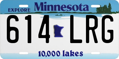 MN license plate 614LRG