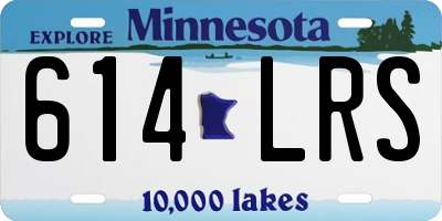 MN license plate 614LRS