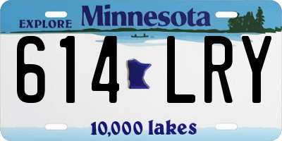 MN license plate 614LRY