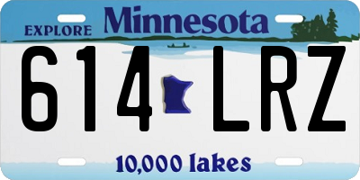 MN license plate 614LRZ