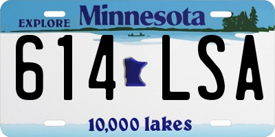 MN license plate 614LSA