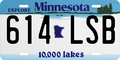MN license plate 614LSB