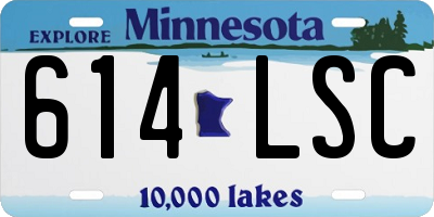 MN license plate 614LSC