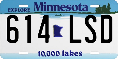 MN license plate 614LSD