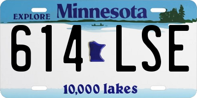 MN license plate 614LSE