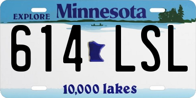 MN license plate 614LSL