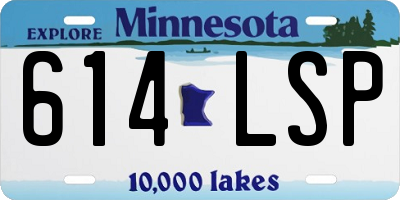 MN license plate 614LSP