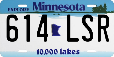 MN license plate 614LSR