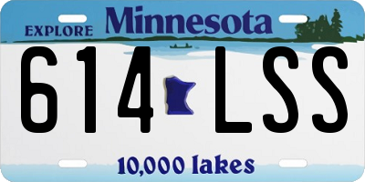 MN license plate 614LSS