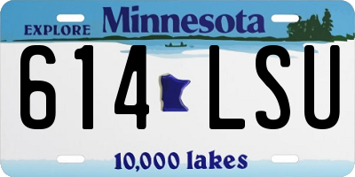 MN license plate 614LSU