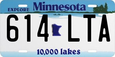 MN license plate 614LTA