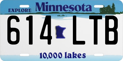MN license plate 614LTB