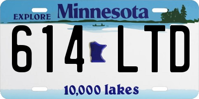 MN license plate 614LTD