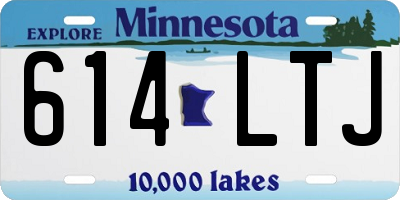 MN license plate 614LTJ