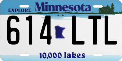 MN license plate 614LTL