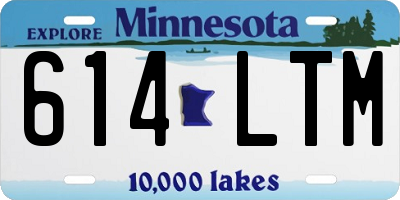 MN license plate 614LTM