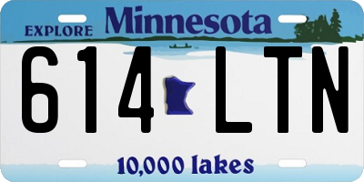 MN license plate 614LTN