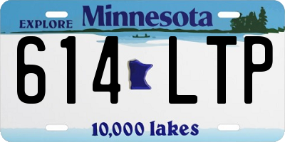 MN license plate 614LTP
