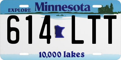 MN license plate 614LTT