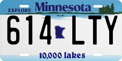 MN license plate 614LTY