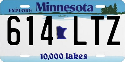 MN license plate 614LTZ