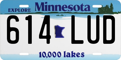 MN license plate 614LUD