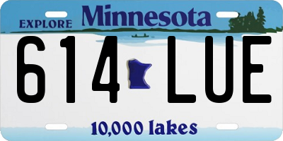 MN license plate 614LUE
