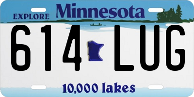 MN license plate 614LUG