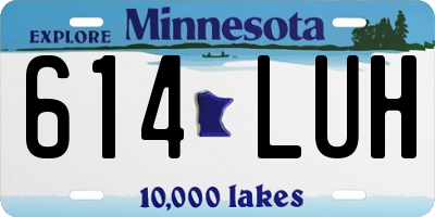 MN license plate 614LUH