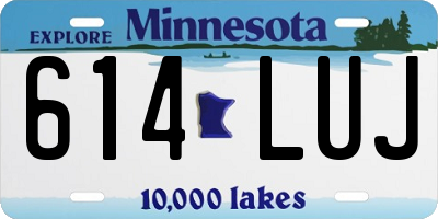 MN license plate 614LUJ