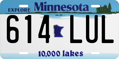MN license plate 614LUL