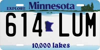 MN license plate 614LUM