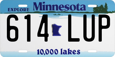 MN license plate 614LUP
