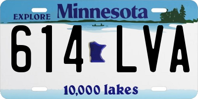 MN license plate 614LVA