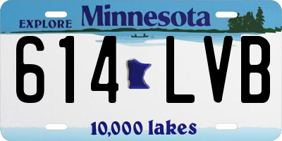 MN license plate 614LVB