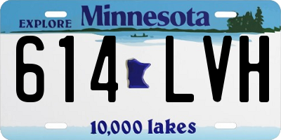 MN license plate 614LVH