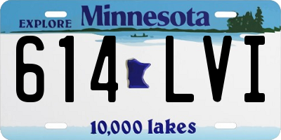 MN license plate 614LVI