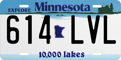 MN license plate 614LVL